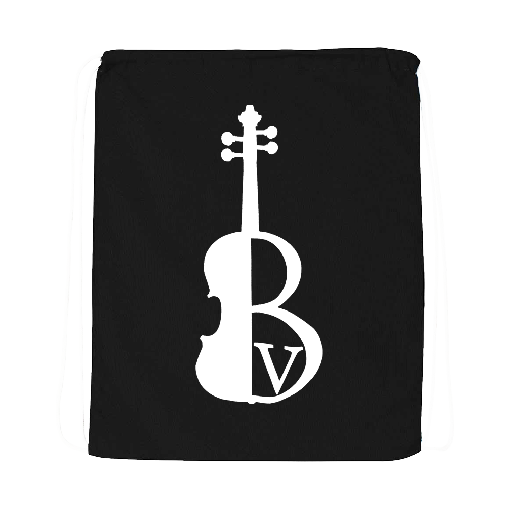 Black Violin Drawstring Bag